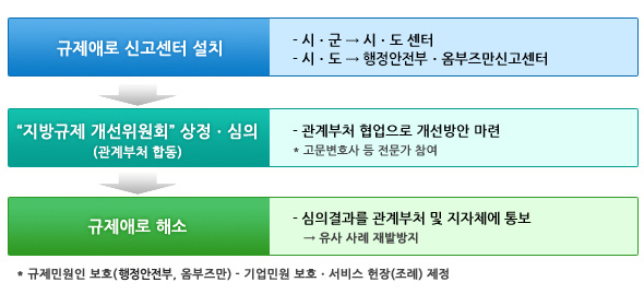 접수된 규제애로 처리 절차